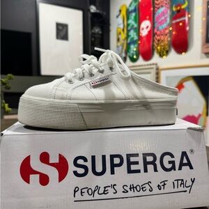 Superga Women's White Slip-On Sneakers